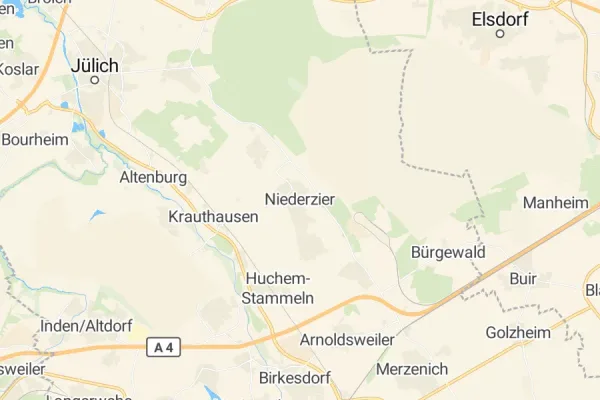 Karte von Niederzier