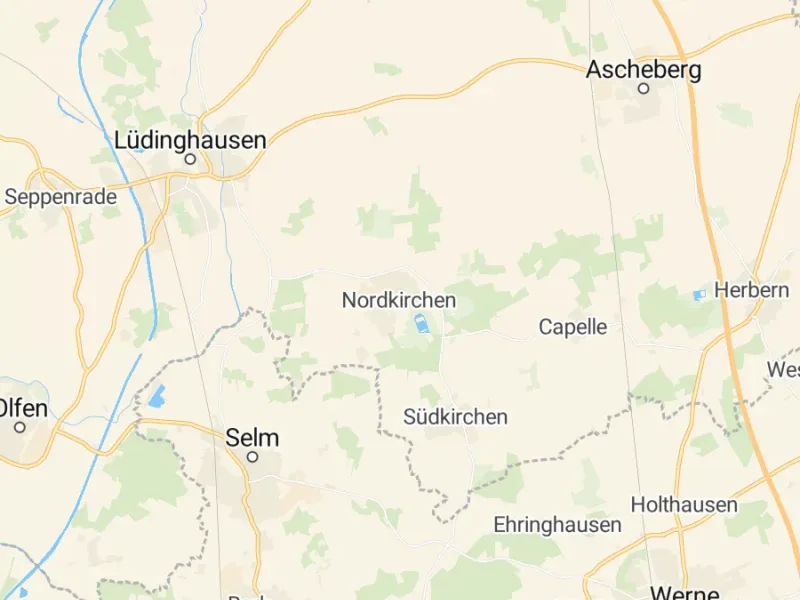 Karte des Einzugsgebiets, Autoverwertung Nordkirchen