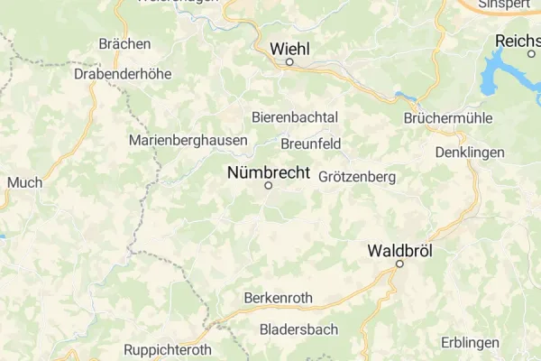 Karte von Nümbrecht