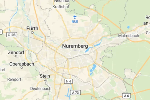 Karte von Nürnberg