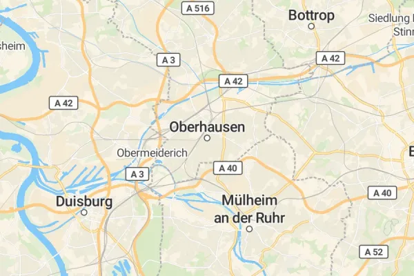 Karte von Oberhausen