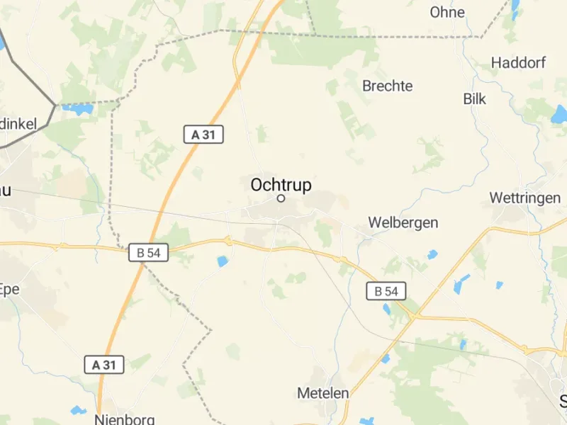 Karte des Einzugsgebiets, Autoverwertung Ochtrup