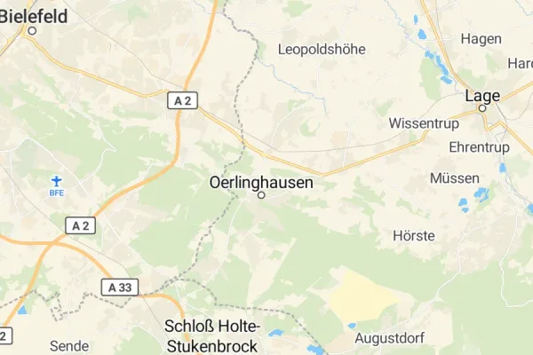 Karte von Oerlinghausen
