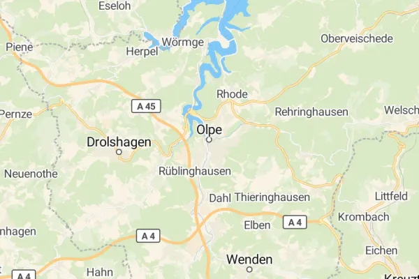 Karte von Olpe