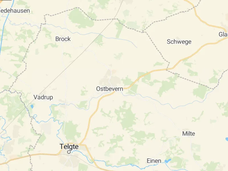 Karte des Einzugsgebiets, Autoverwertung Ostbevern
