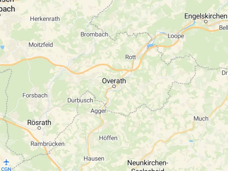 Karte des Einzugsgebiets, Autoverwertung Overath