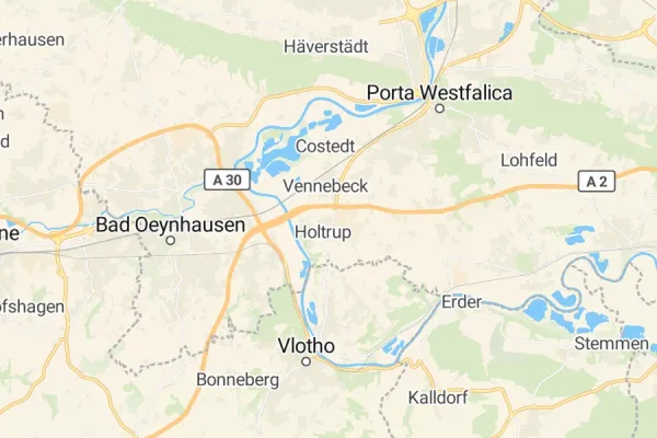 Karte von Porta Westfalica