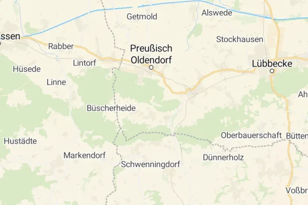 Karte von Preußisch Oldendorf