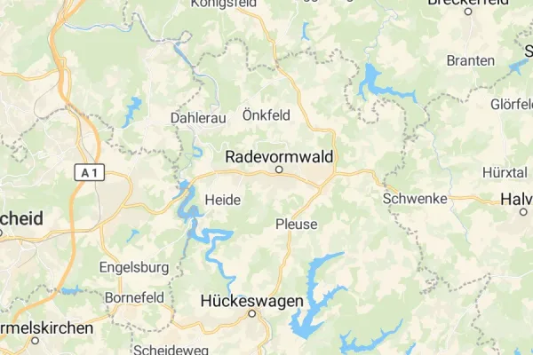 Karte von Radevormwald
