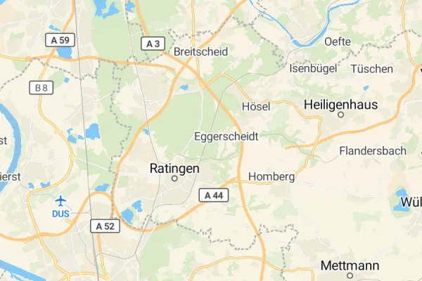 Karte von Ratingen