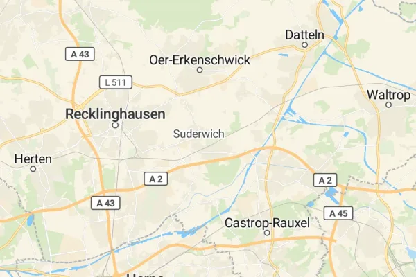 Karte von Recklinghausen