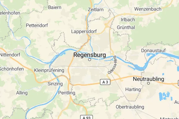 Karte von Regensburg