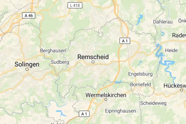 Karte von Remscheid