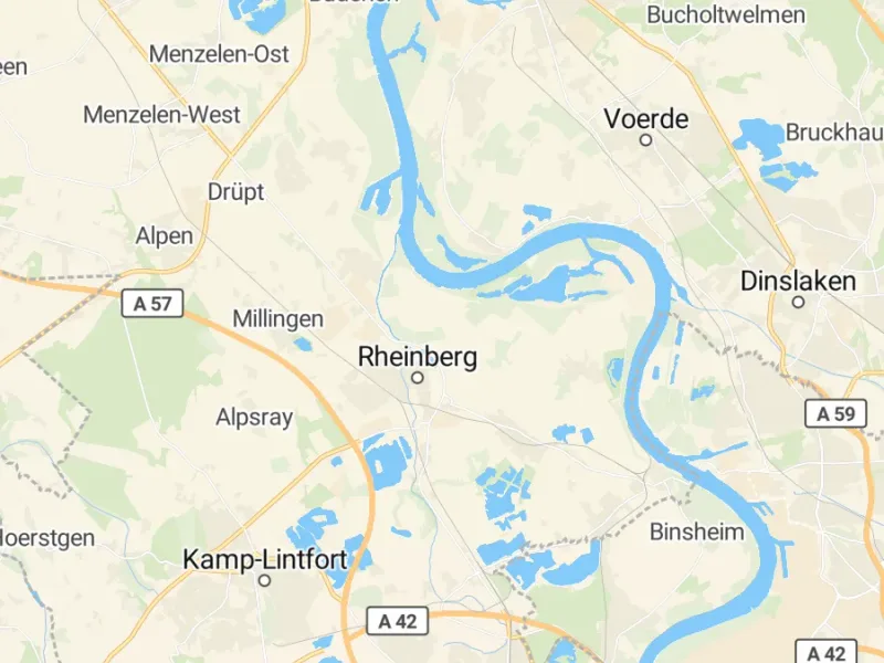 Karte des Einzugsgebiets, Autoverwertung Rheinberg
