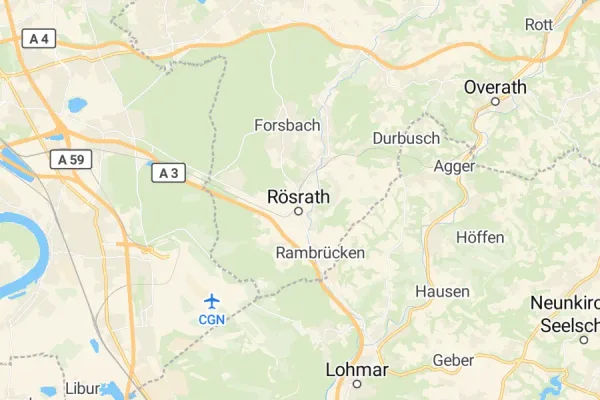 Karte von Rösrath