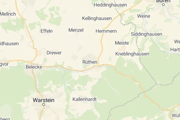 Karte von Rüthen