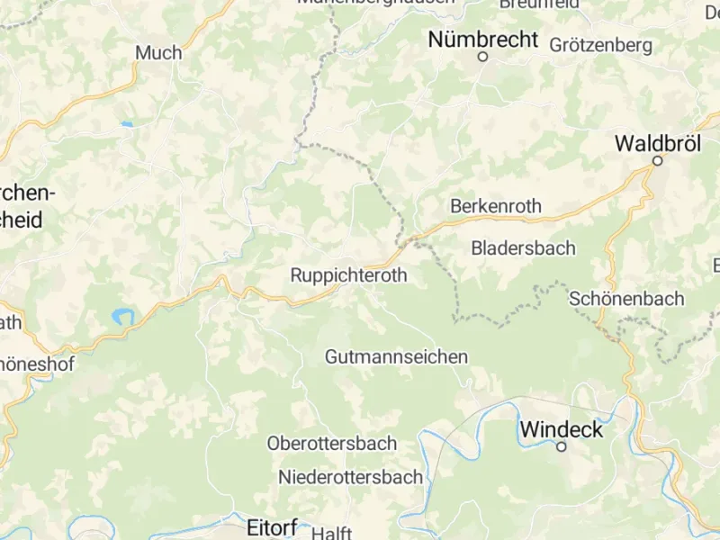Karte des Einzugsgebiets, Autoverwertung Ruppichteroth