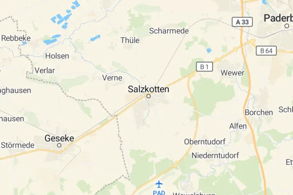 Karte von Salzkotten