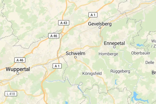 Karte von Schwelm