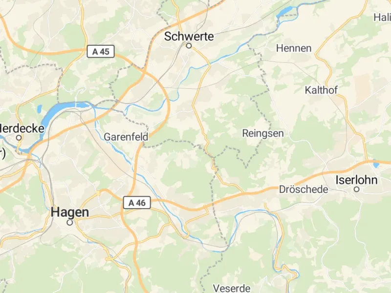 Karte des Einzugsgebiets, Autoverwertung Schwerte
