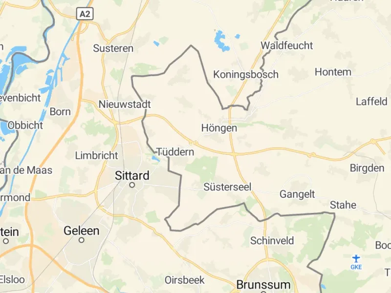 Karte des Einzugsgebiets, Autoverwertung Selfkant
