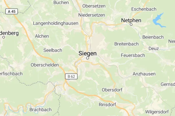 Karte von Siegen