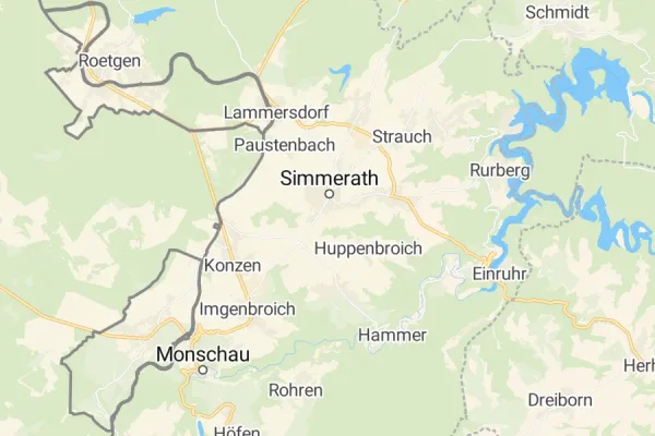 Karte von Simmerath
