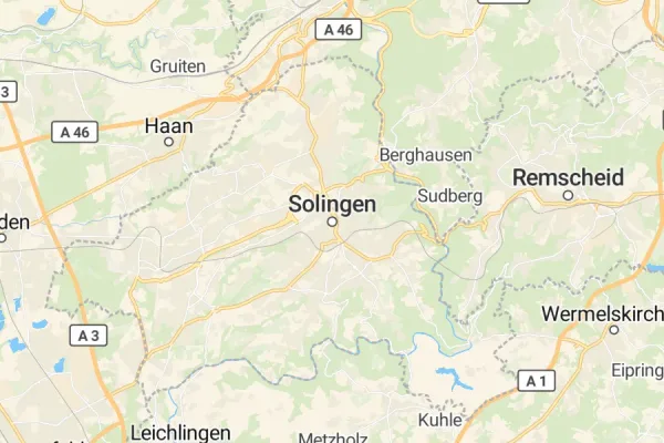 Karte von Solingen