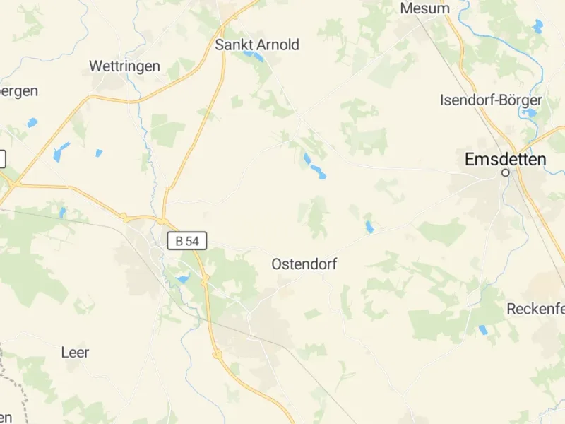 Karte des Einzugsgebiets, Autoverwertung Steinfurt