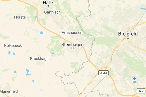 Karte von Steinhagen