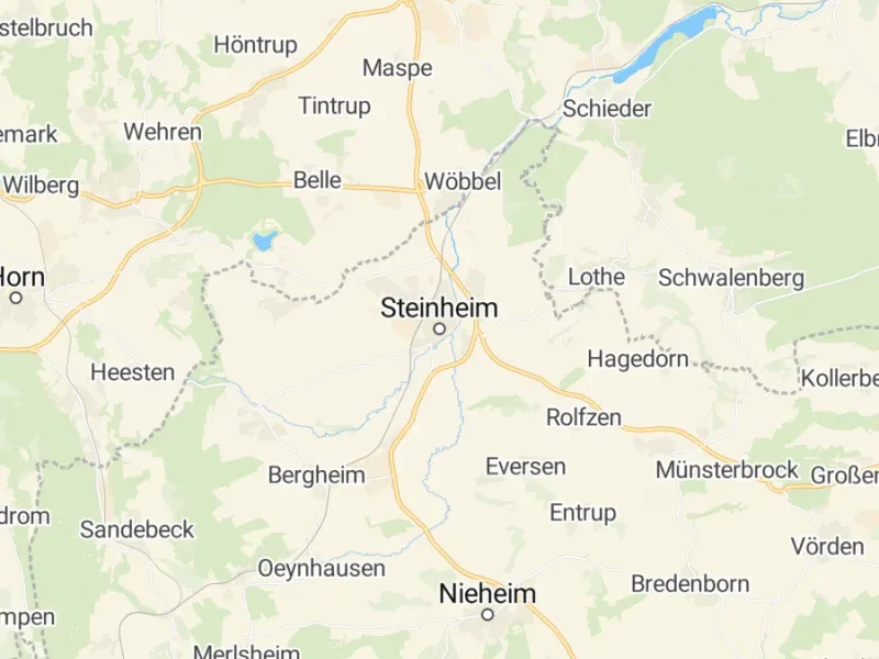 Karte des Einzugsgebiets, Autoverwertung Steinheim