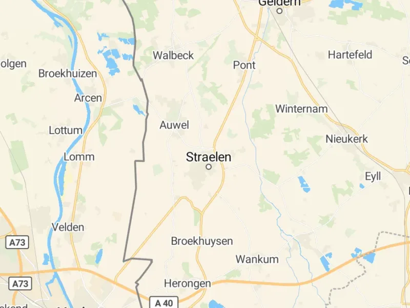 Karte des Einzugsgebiets, Autoverwertung Straelen
