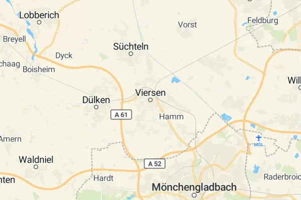 Karte von Viersen