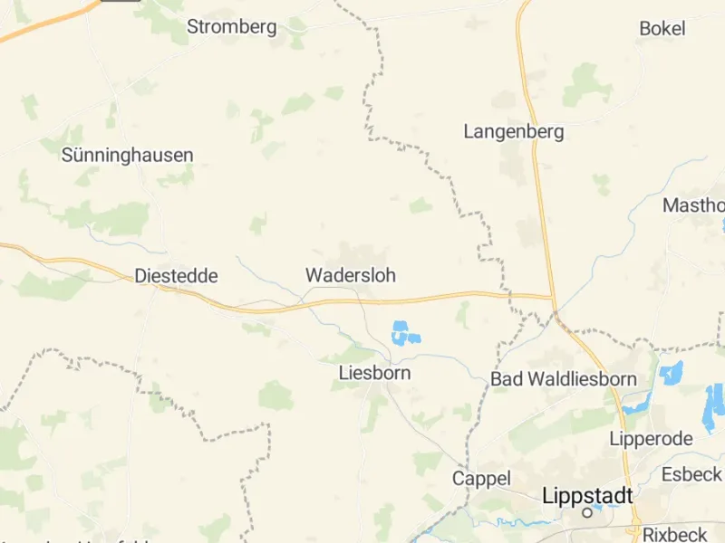 Karte des Einzugsgebiets, Autoverwertung Wadersloh