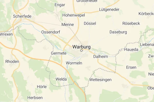 Karte von Warburg