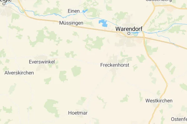 Karte von Warendorf