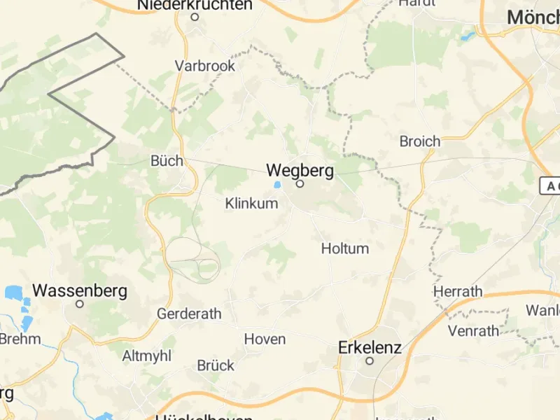 Karte des Einzugsgebiets, Autoverwertung Wegberg