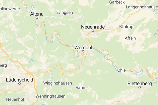 Karte von Werdohl