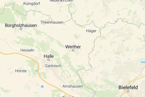 Karte von Werther (Westf.)