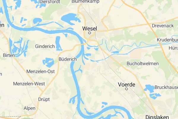 Karte von Wesel