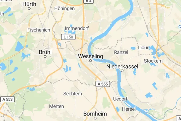 Karte von Wesseling