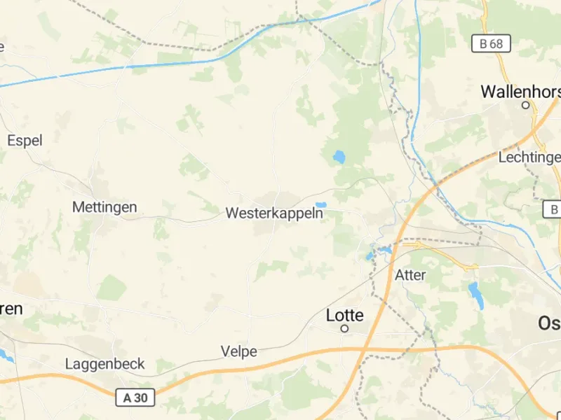 Karte des Einzugsgebiets, Autoverwertung Westerkappeln