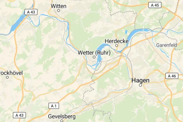 Karte von Wetter (Ruhr)