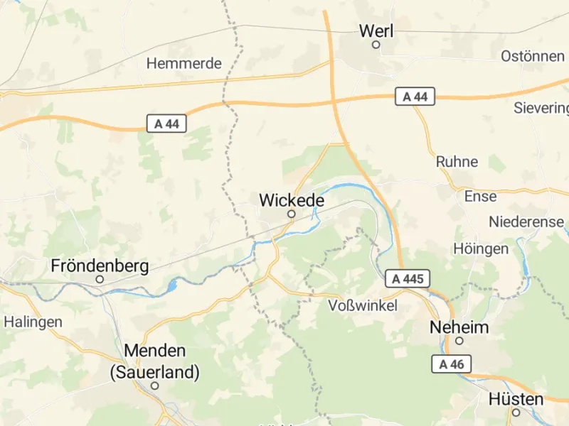 Karte des Einzugsgebiets, Autoverwertung Wickede