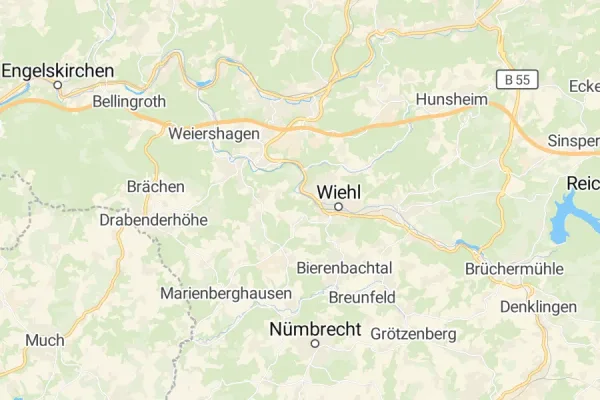 Karte von Wiehl