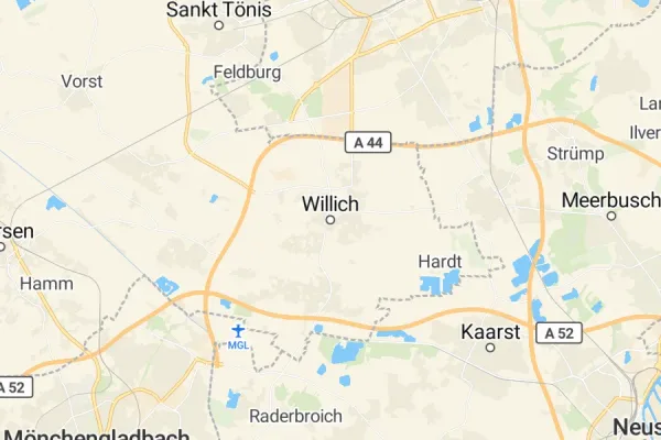Karte von Willich