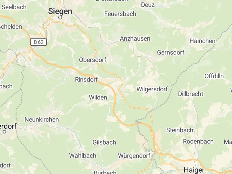 Karte des Einzugsgebiets, Autoverwertung Wilnsdorf