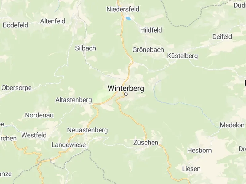 Karte des Einzugsgebiets, Autoverwertung Winterberg