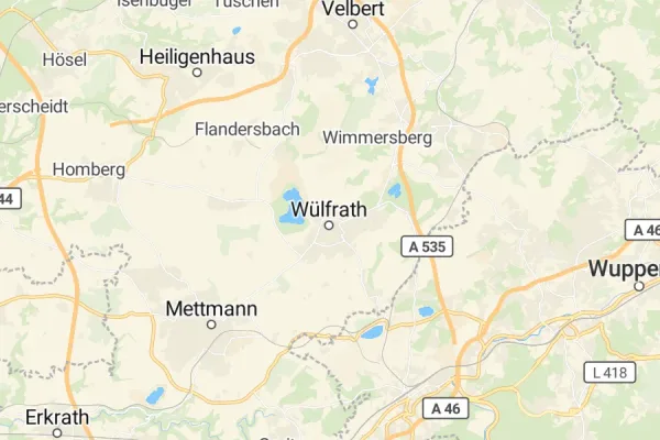 Karte von Wülfrath