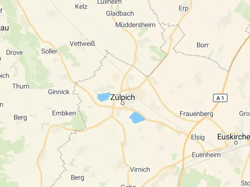 Karte des Einzugsgebiets, Autoverwertung Zülpich